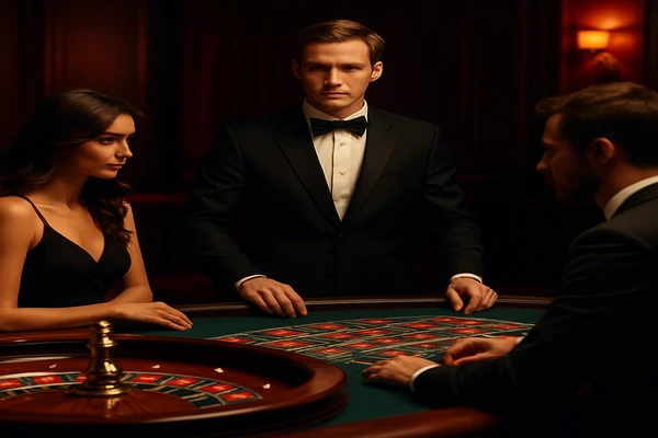 একজন পুরুষ অনলাইন গেমে জয় উদযাপন করছেন; চারপাশে গেমিং প্রতীকগুলো ভেসে উঠছে