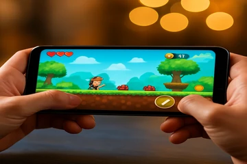 মোবাইল-উপযোগী ক্যাসিনো ইন্টারফেসের একটি উদাহরণ